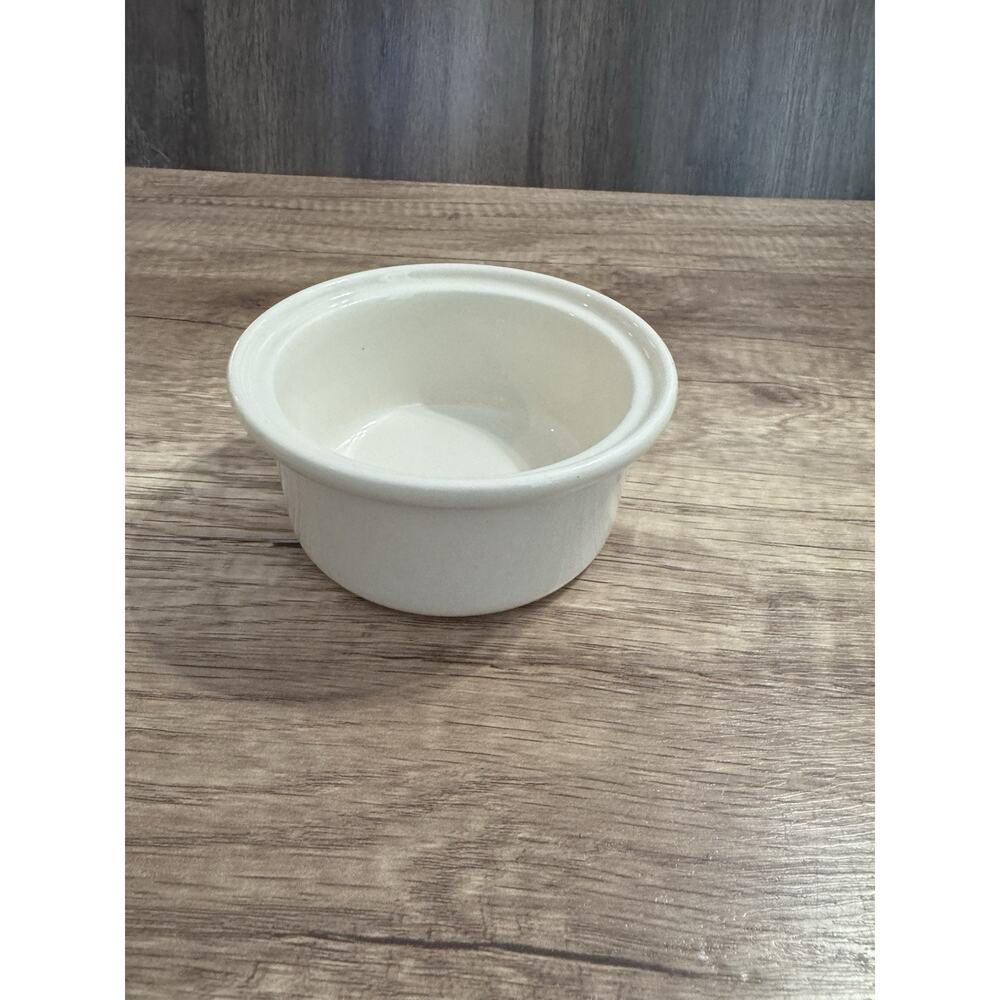 Vintage Buffalo China Ramekin Custard Cup Ivory Restaurant Ware 1202M Heavy